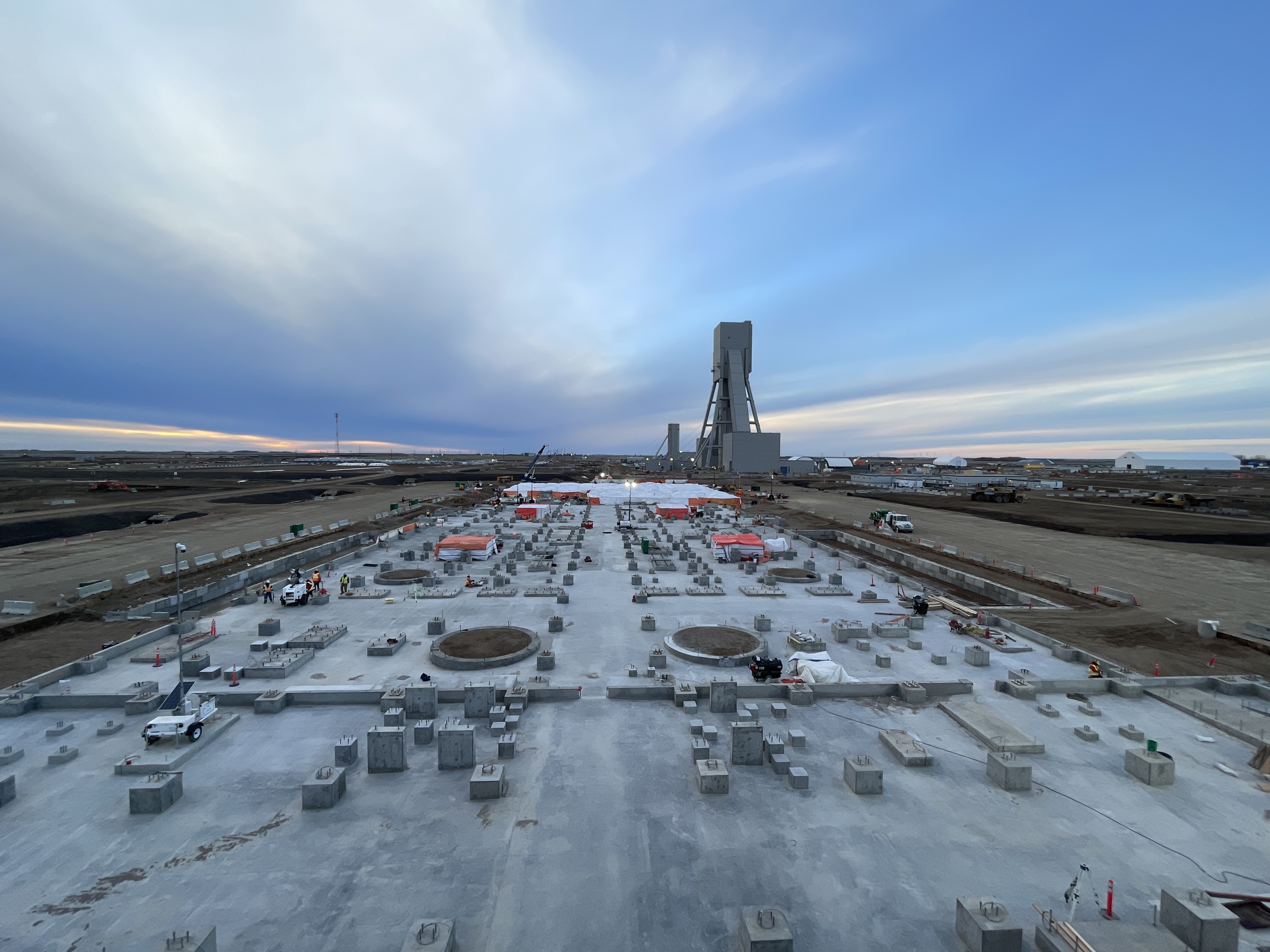 View of BHP Jansen Potash Wet Mill construction site