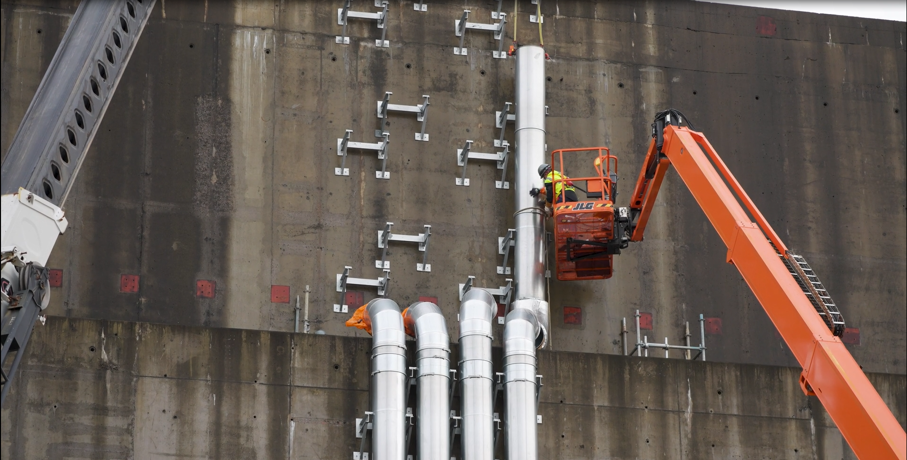 Man on construction equipment
