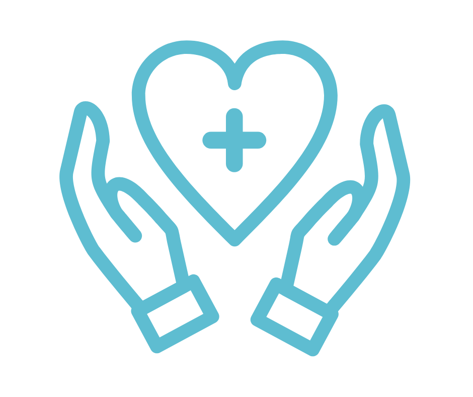 Hands holding heart icon