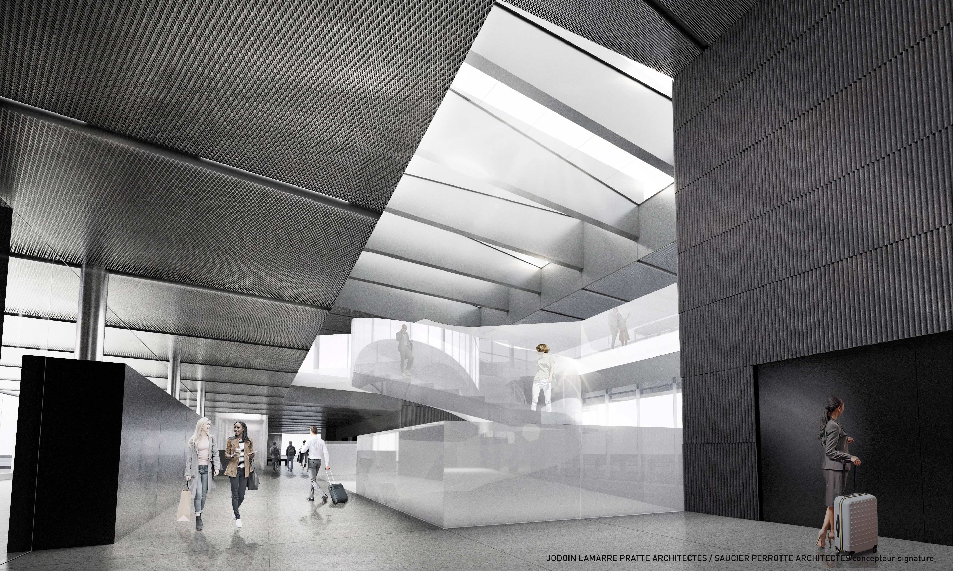 Interior staircase mockup