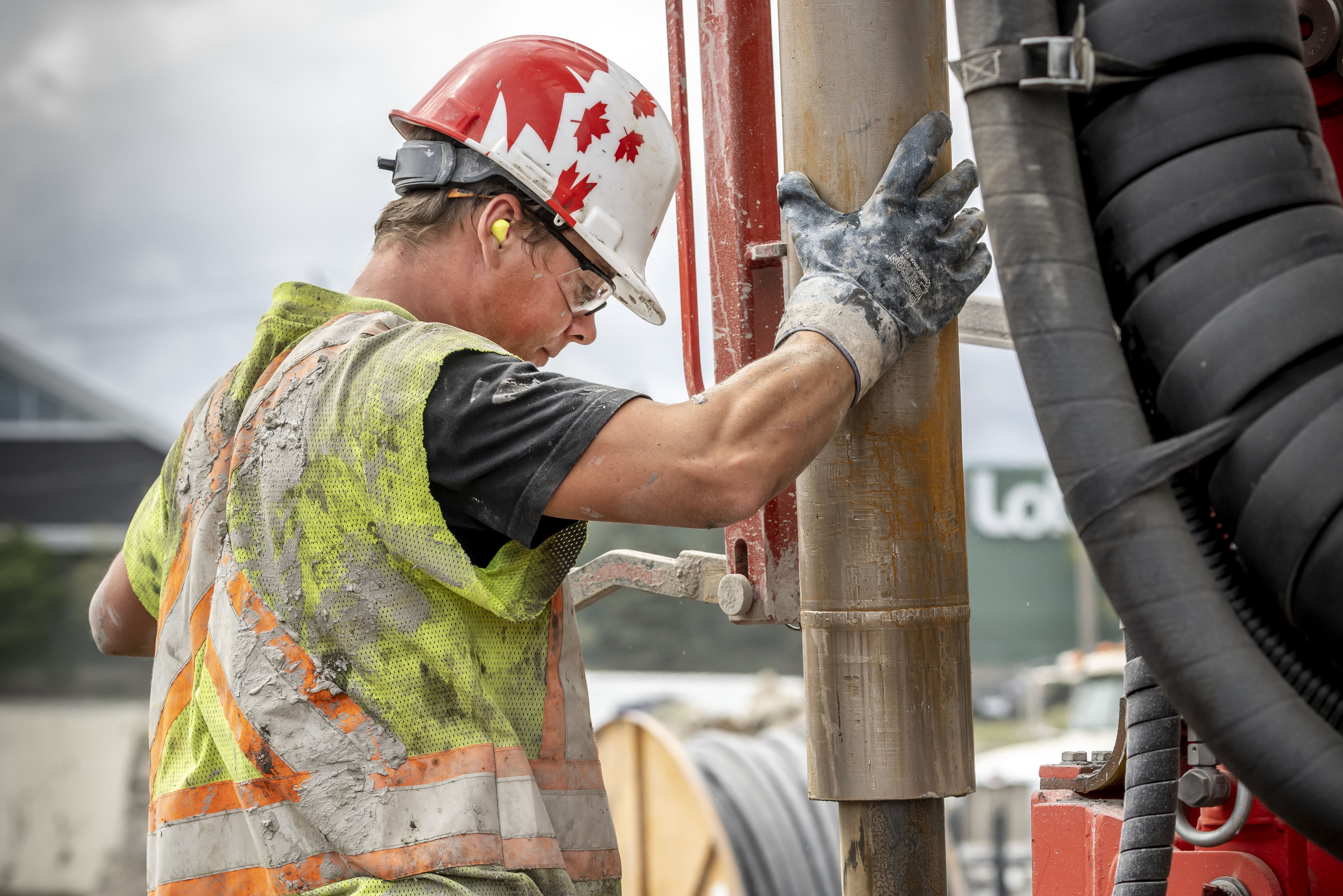 Worker on construction site