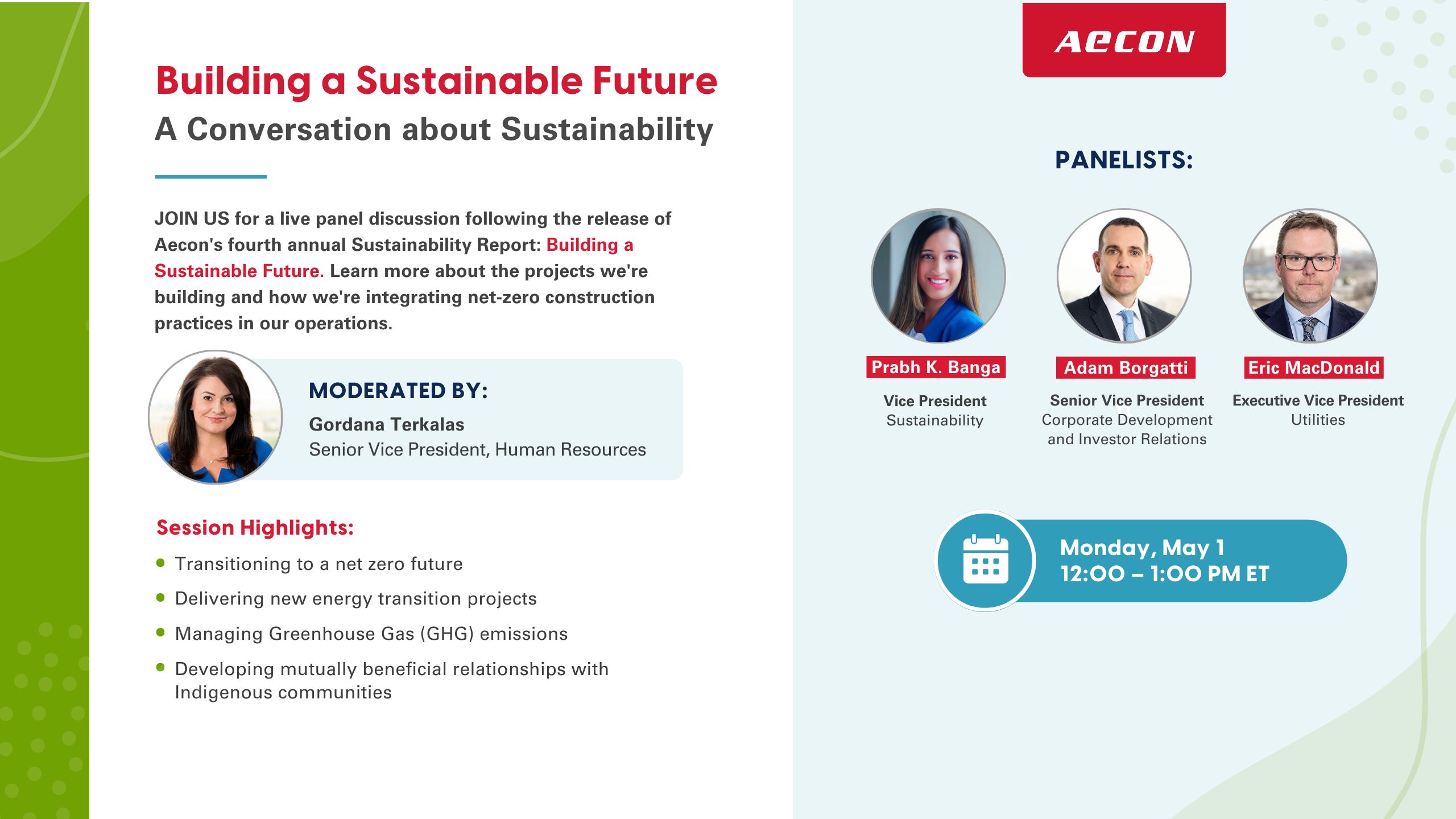 Sustainability Panel Invitation