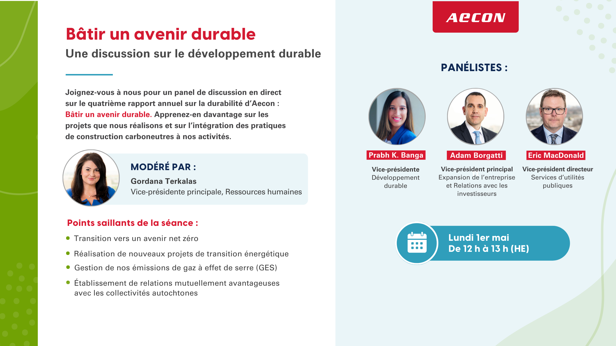 Sustainability Panel Invitation in French